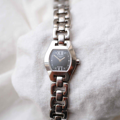 Tissot Vintage Watch: Ladies 90s Tank Style Stella Black Dial