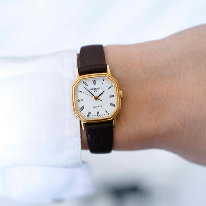 Orient Dainty Watch: Ladies 90s Golden Classic Octagon Style