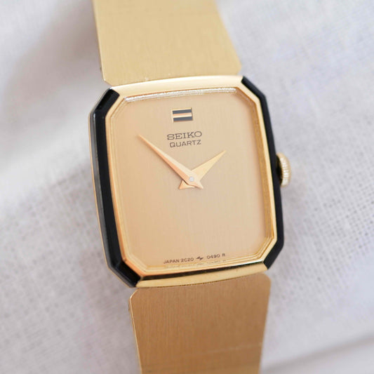 Seiko Cocktail Watch: Ladies 80s Gold Elegance - New Old Stock