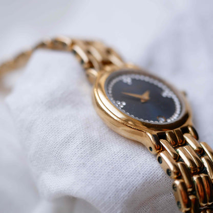 Raymond Weil Cocktail: Vintage Ladies 90s Watch Gold with Diamonds-Set Dial