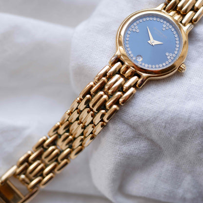 Raymond Weil Cocktail: Vintage Ladies 90s Watch Gold with Diamonds-Set Dial