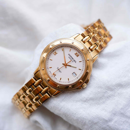 Raymond Weil Tango: Vintage Ladies 90s Watch White-Rose Dial