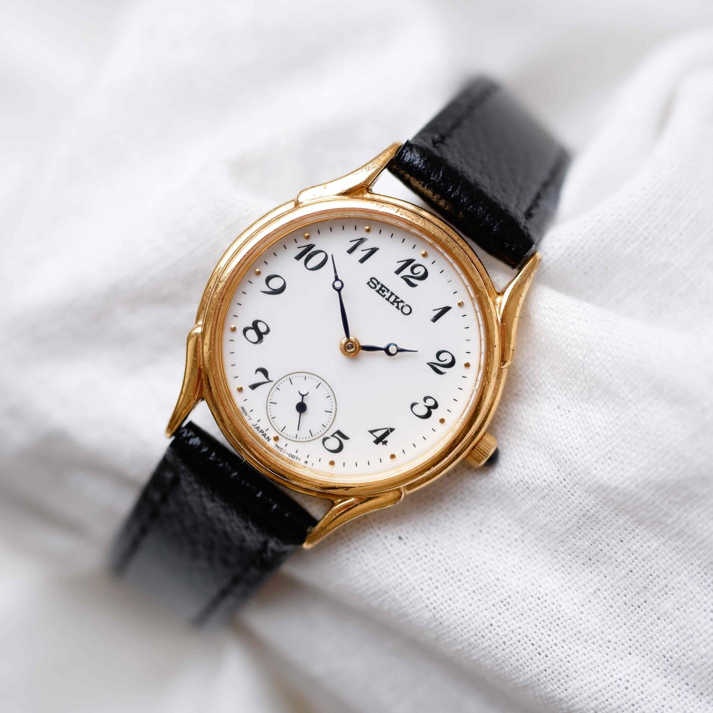 Seiko Vintage Watch: Ladies 90s Gold with Breguet Numerals Blued Hands