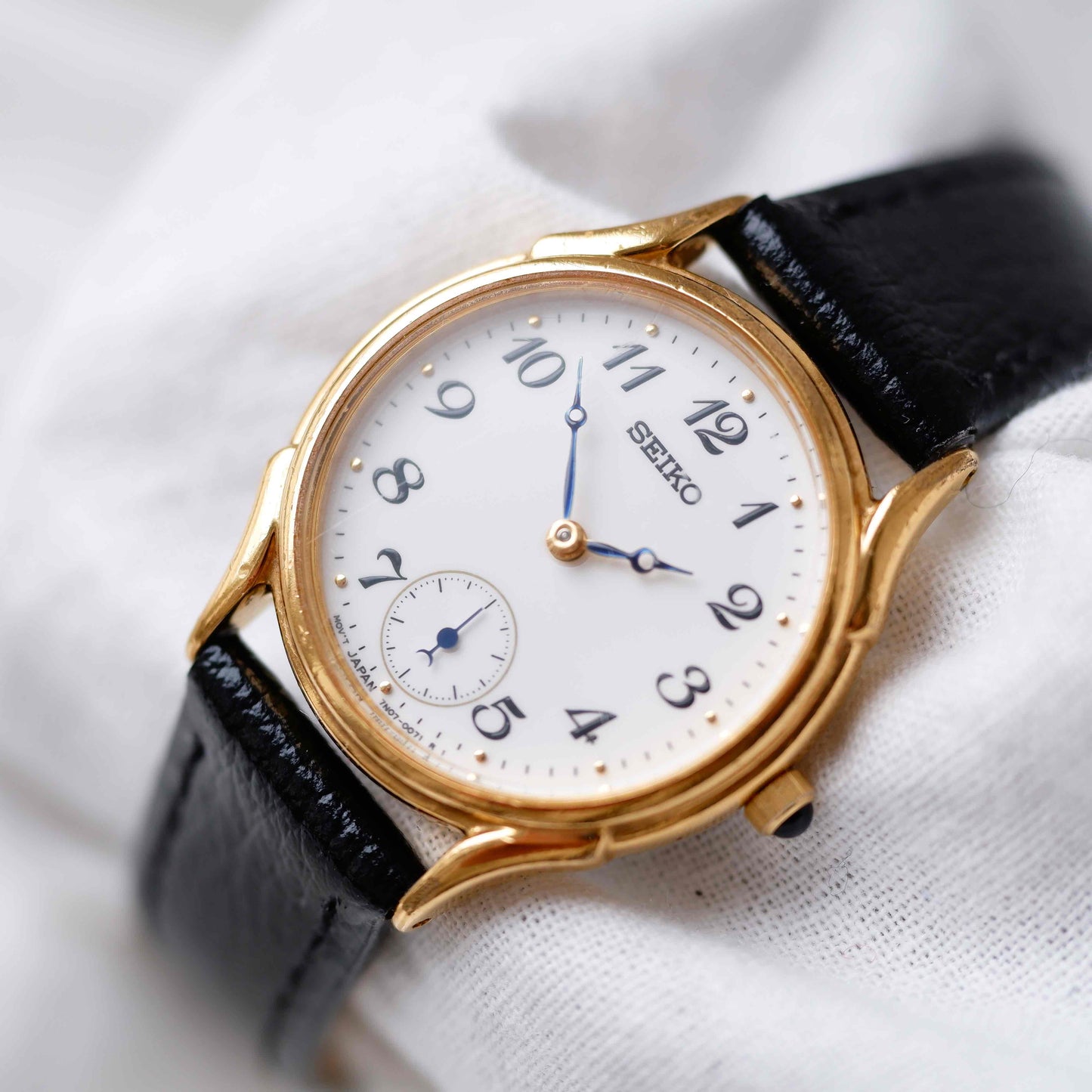Seiko Vintage Watch: Ladies 90s Gold with Breguet Numerals Blued Hands