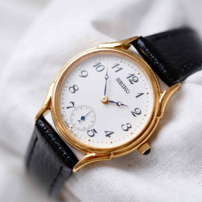 Seiko Vintage Watch: Ladies 90s Gold with Breguet Numerals Blued Hands