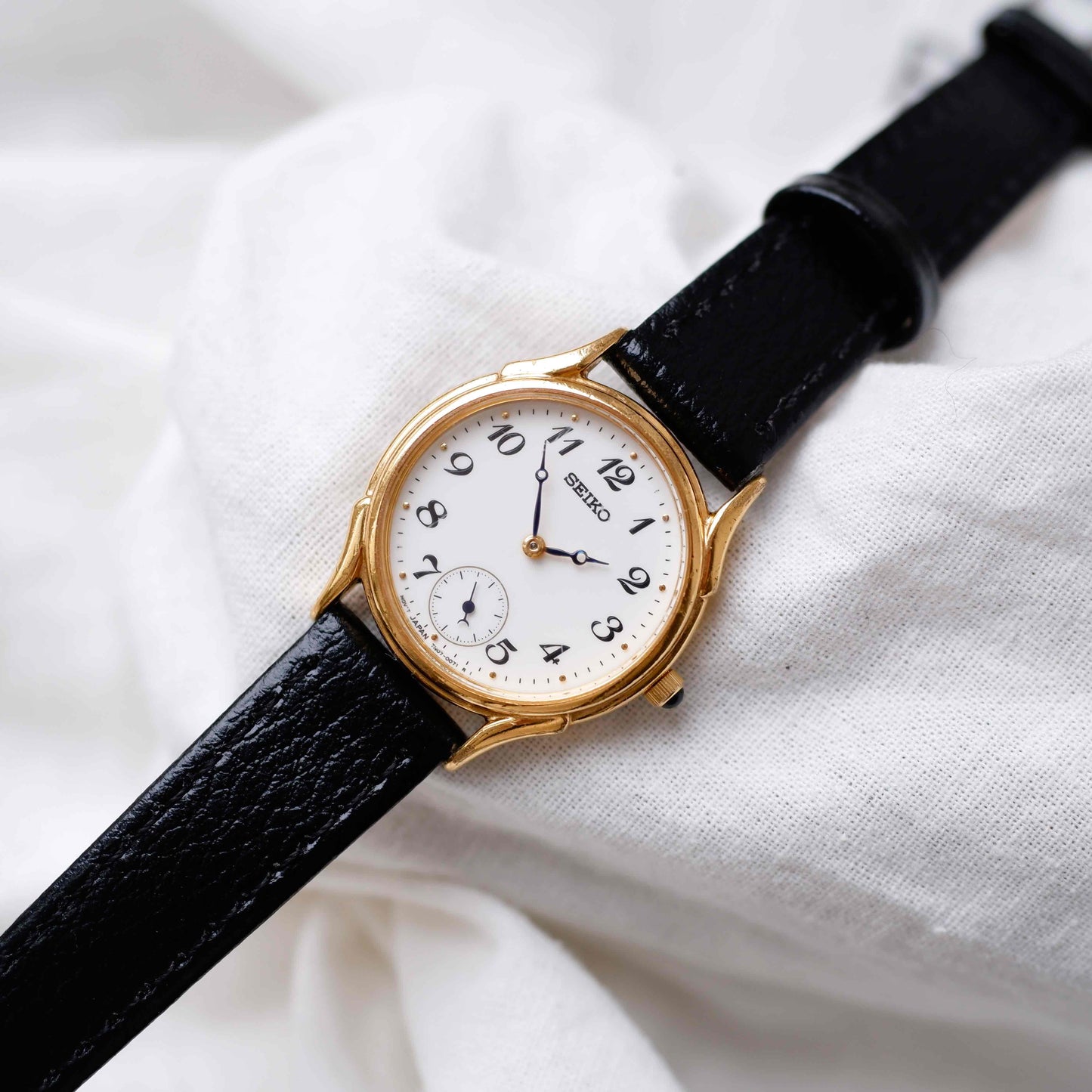 Seiko Vintage Watch: Ladies 90s Gold with Breguet Numerals Blued Hands