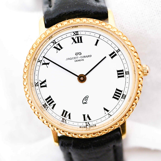 Jaquet Girard Vintage Watch: Ladies 90s Gold with Elegant Roman Numerals