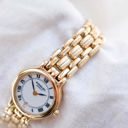 Raymond Weil Cocktail: Vintage Ladies 90s Gold with Roman Numerals