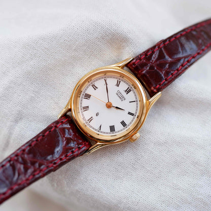 Citizen Cocktail Watch: Vintage Dainty Ladies 90s Golden with White Dial