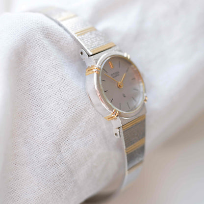 Citizen Cocktail Watch: Vintage Ladies 80s Golden Dainty with Gray Dial