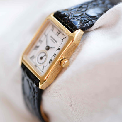 Raymond Weil Tank Style: Ladies Vintage Watch 90s Gold White Roman Dial