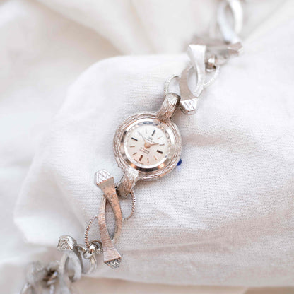Pringeps Cocktail Watch: Vintage Ladies 60s Silver with Mechanical Movement