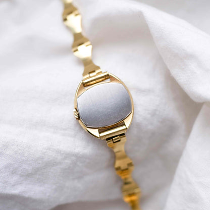 Tissot Cocktail Watch: Ladies 70s Mechanical Iconic with Golden Dial - Mint