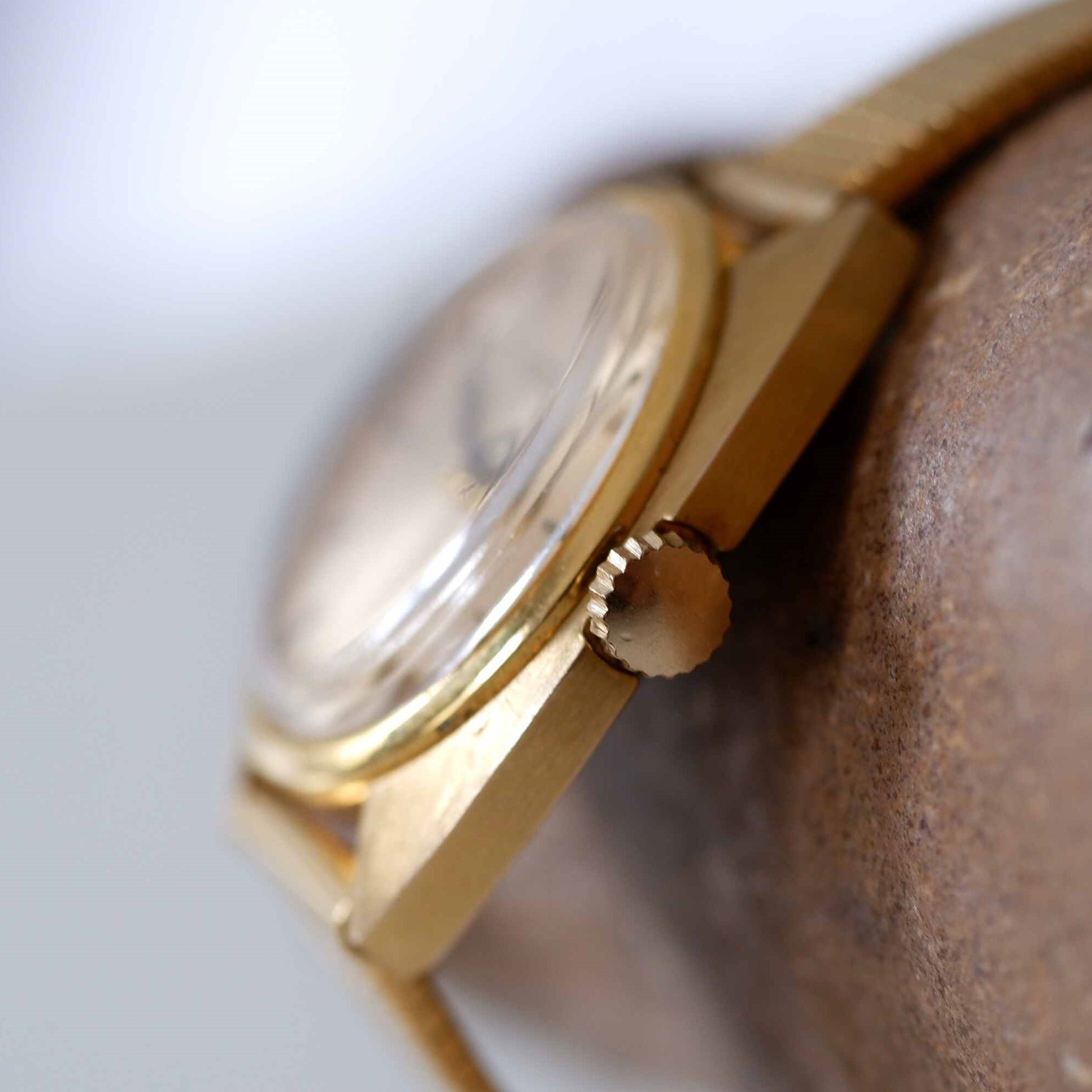 IWC Vintage Ladies Watch: 60s Golden Iconic, Gold Dial Mechanical | Side View Right
