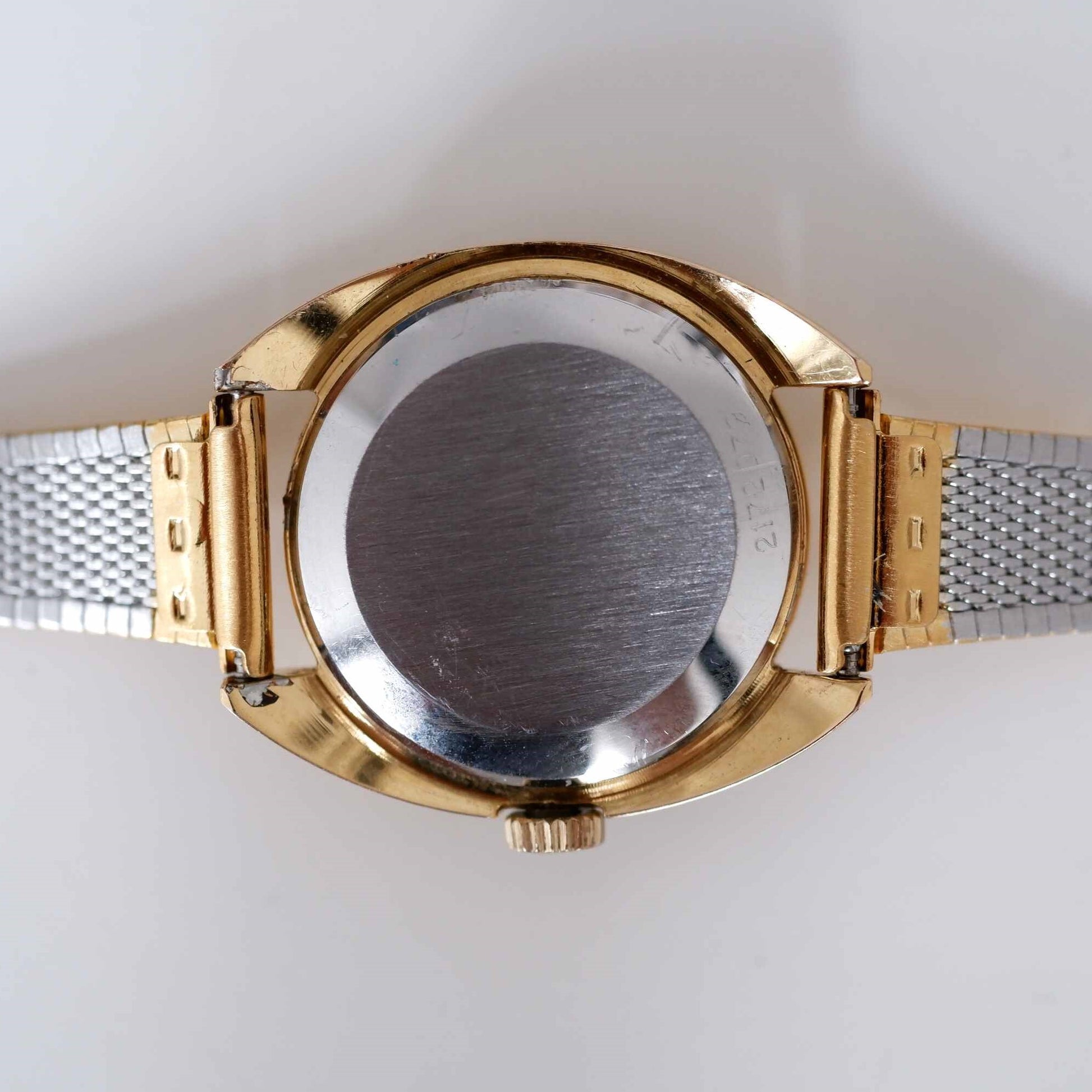 IWC Vintage Ladies Watch: 60s Golden Iconic, Gold Dial Mechanical | Back Side