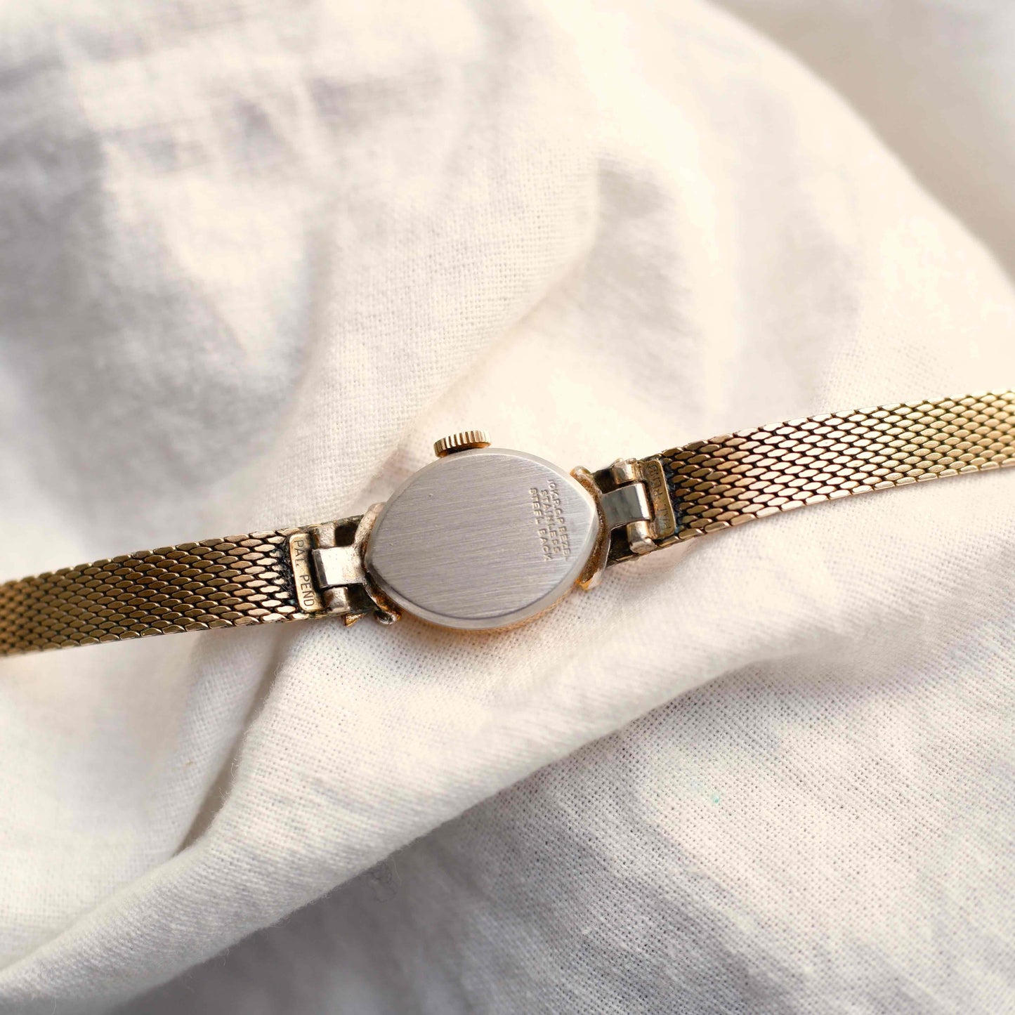 Longines Cocktail Diamond Watch : Ladies 50s Mechanical Gold White Sunburst Dial Full Set