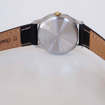 Seiko Vintage Ladies Watch: 80s Two-Tone Gold Classic Dial | Back Side