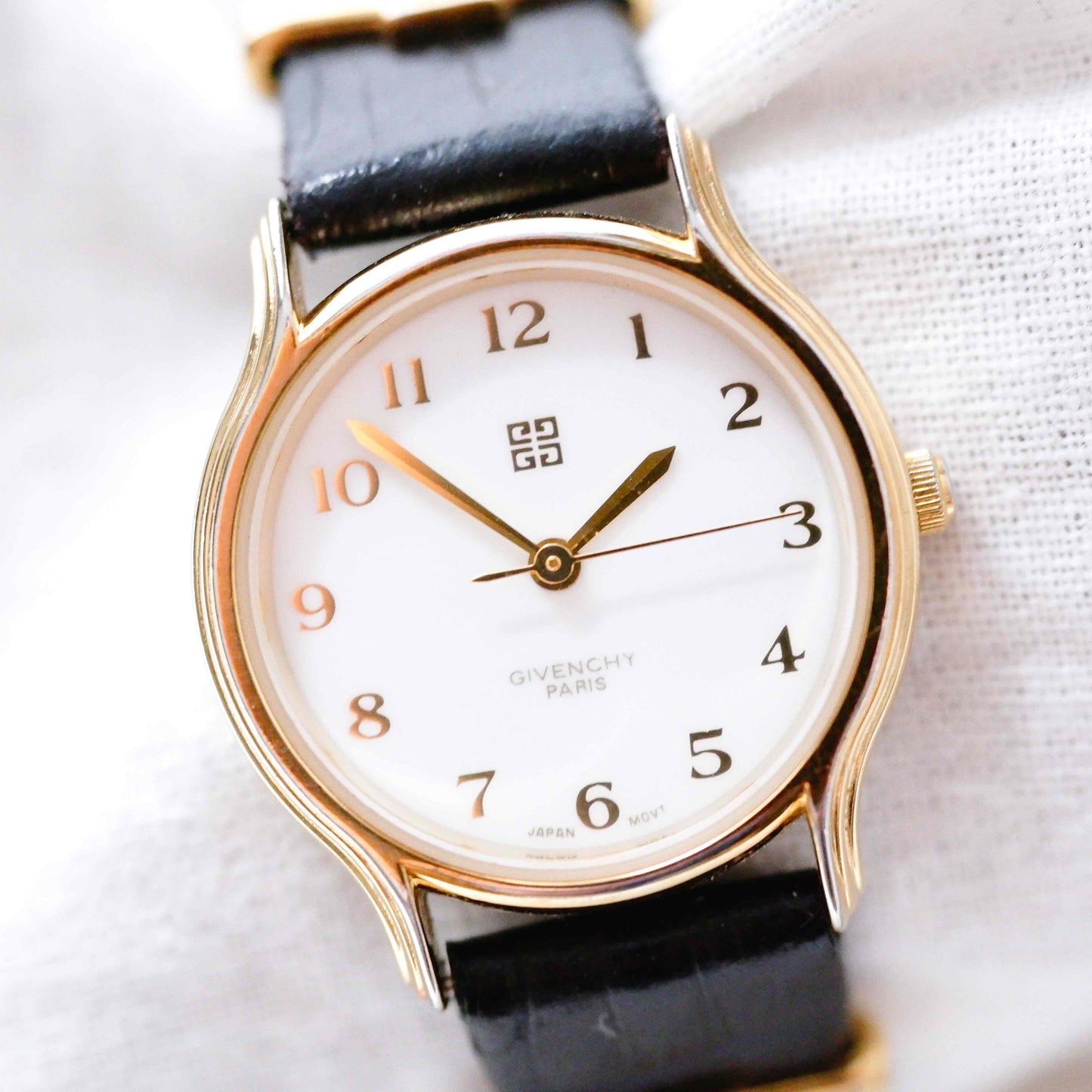 Givenchy Vintage Watch: Ladies 90s Golden with White Dial