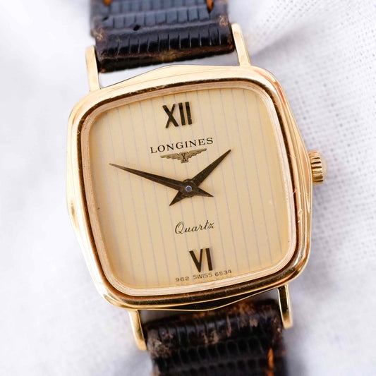 Longines Vintage Watch: Ladies 80s Gold and Roman Numerals