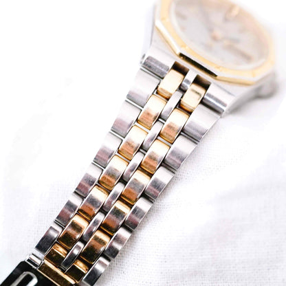 Seiko Oak Sports 100: Ladies Vintage 80s Two-Tone Gold Waffle Dial