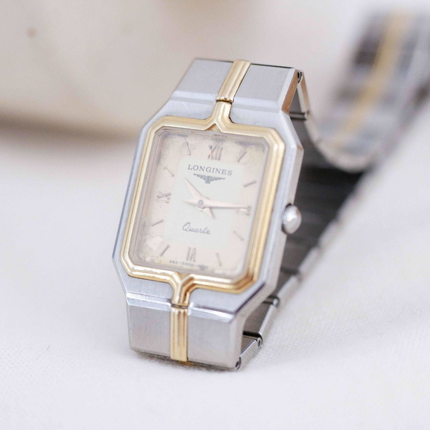 Longines Flagship Vintage Ladies Watch: 90s Golden Two-Tone Classic, Slight Right Side