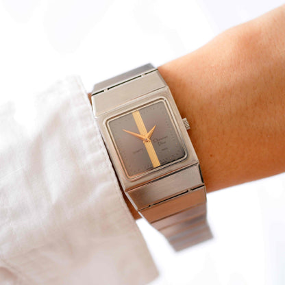 Christian Dior Watch: Vintage Ladies 90s Golden Steel Bracelet