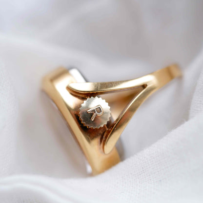 Royce Vintage Watch Ring: 60s Ladies Mechanical Golden