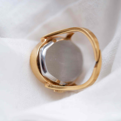 Royce Vintage Watch Ring: 60s Ladies Mechanical Golden