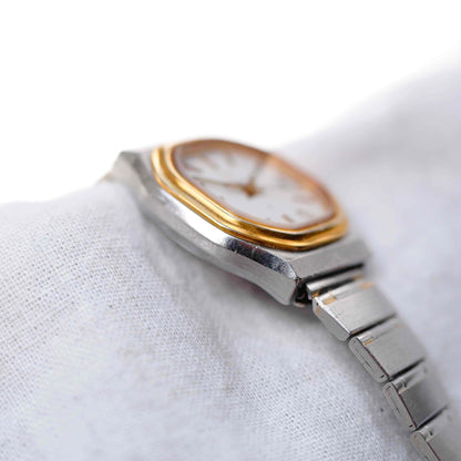 Eterna Vintage Tank Style: Ladies 80s White Dial Two Tone
