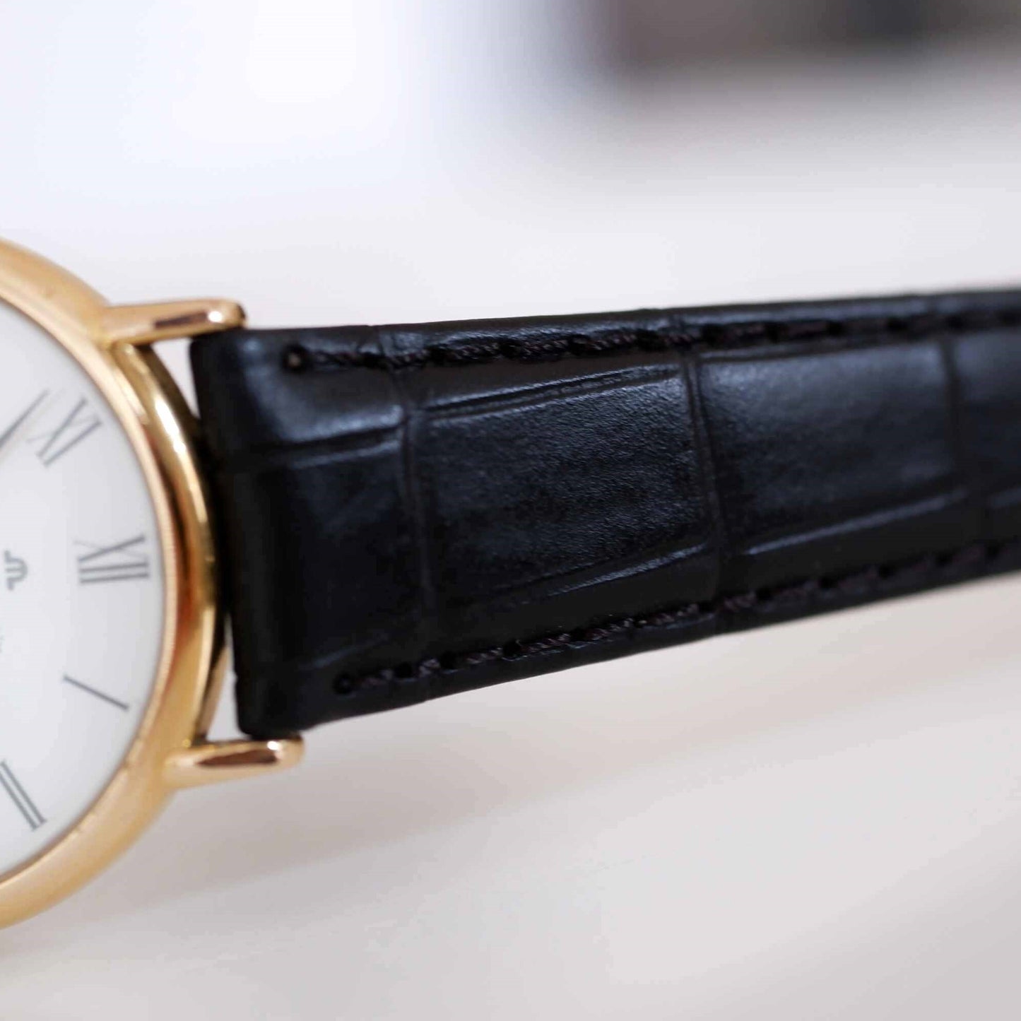 Maurice Lacroix Vintage Ladies Watch: 90s Gold Two Hand with Iconic Roman Numerals | Watch Strap