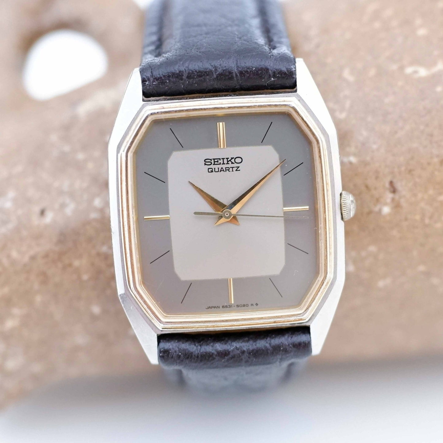 Seiko Vintage Ladies Watch Two-Tone Rectangular, First Front Side