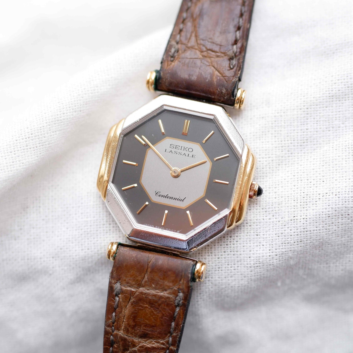 Seiko Lassale Centennial : Ultra-Rare Ladies 80s Two Tone Gold Gray and Black Dial with Box
