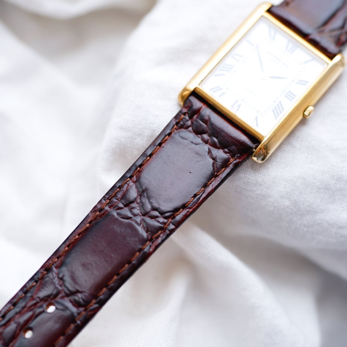 Raymond Weil Tank: Vintage Ladies Watch 90s Golden Rectangular Style Roman Numerals