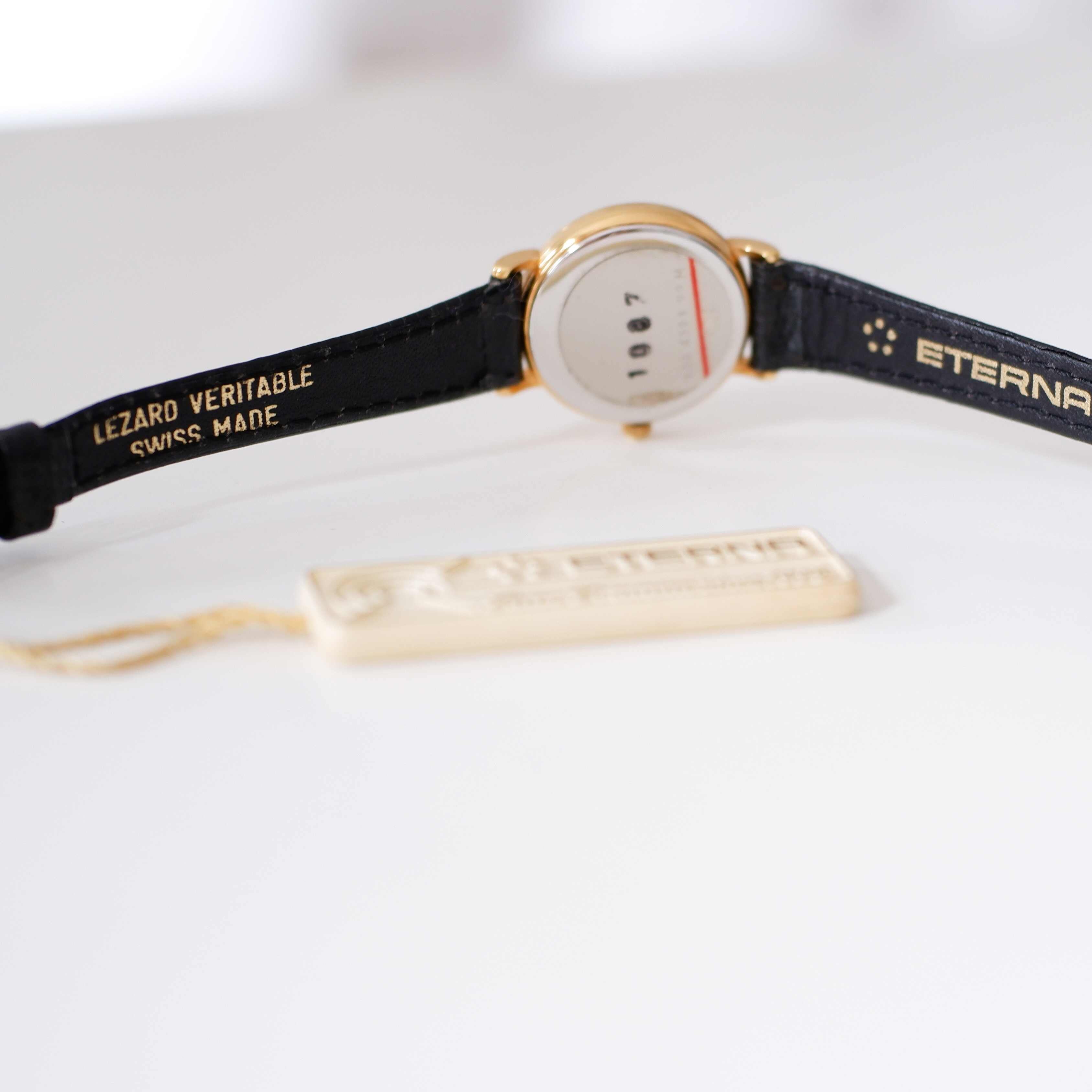 Eterna Vintage Ladies Watch: 90s Gold with Elegant Roman Numerals