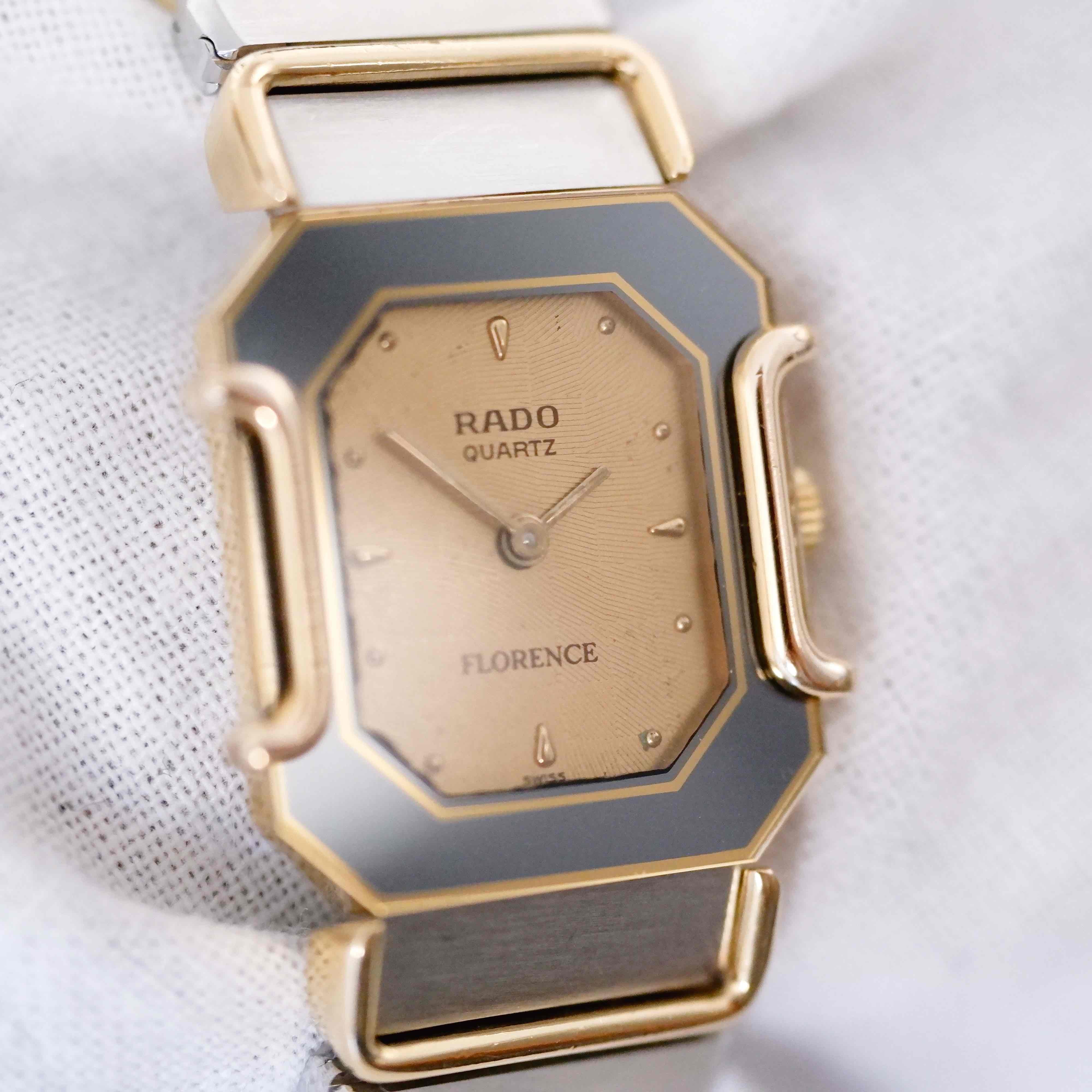 Rado Florence Cocktail: Vintage Ladies Watch 80s Gold Two Tone