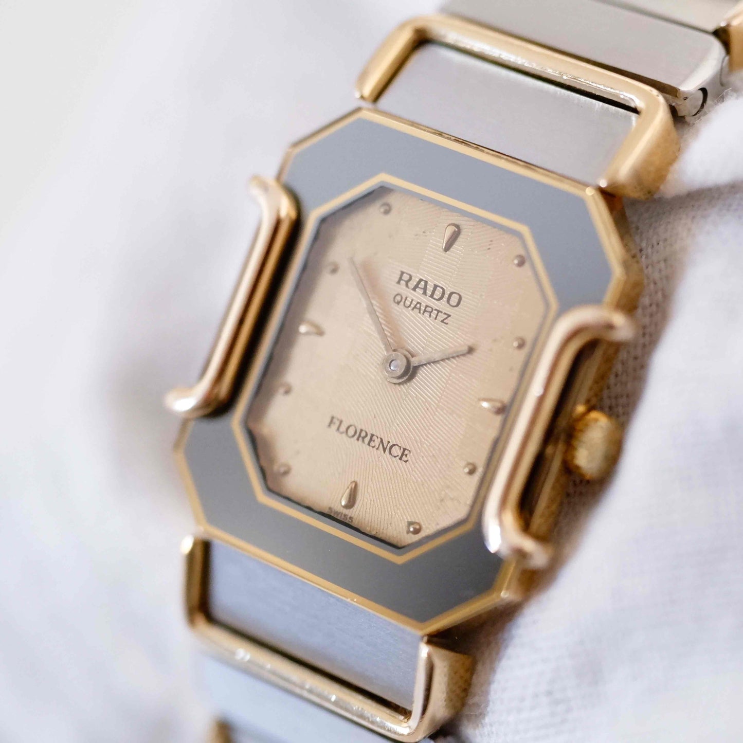 Rado Florence Cocktail: Vintage Ladies Watch 80s Golden Two Tone Classic