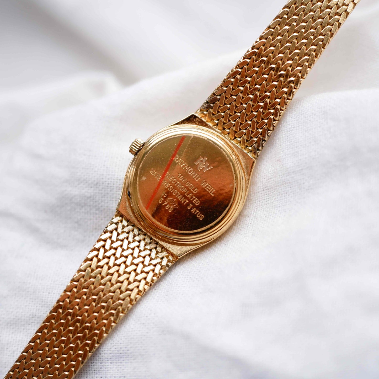 Raymond Weil Cocktail: Vintage Ladies 80s Gold with Diamond Numerals - NOS