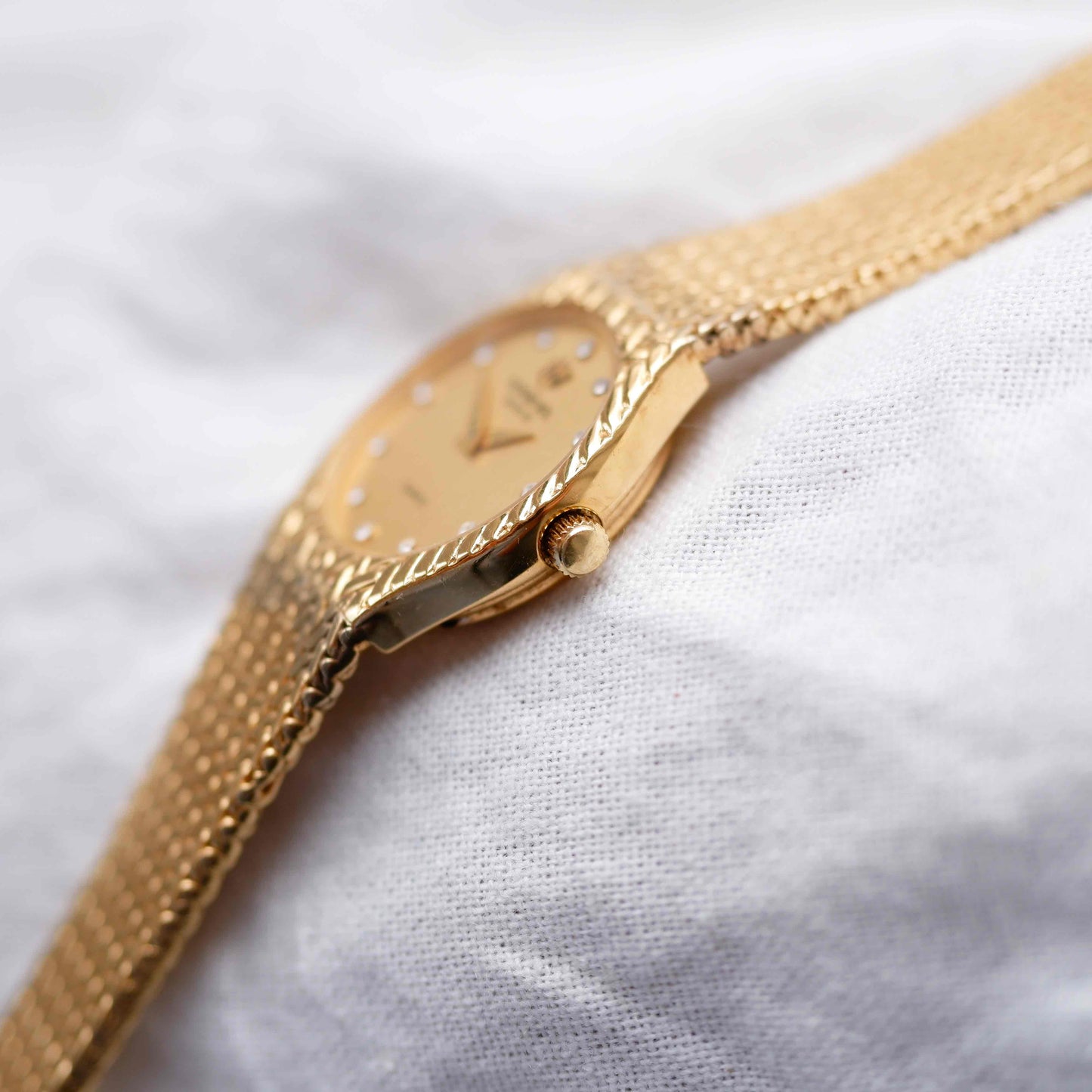 Raymond Weil Cocktail: Vintage Ladies 80s Gold with Diamond Numerals - NOS
