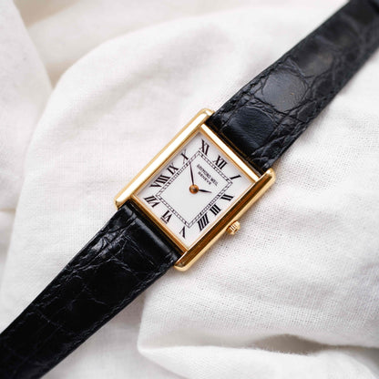 Raymond Weil Tank: Vintage Ladies Watch 90s Golden Rectangular Style Roman Numerals