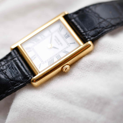 Raymond Weil Tank: Vintage Ladies Watch 90s Golden Rectangular Style Roman Numerals