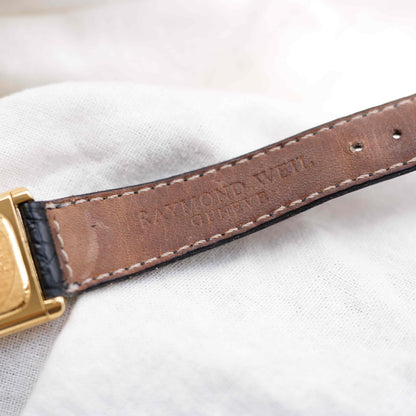 Raymond Weil Tank: Vintage Ladies Watch 90s Golden Rectangular Style Roman Numerals