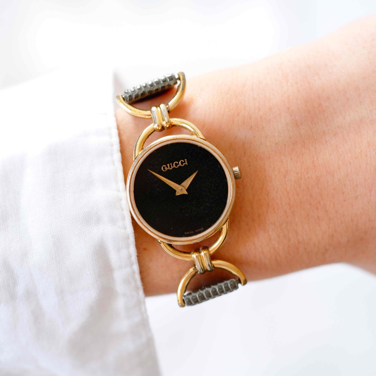 GUCCI 6000.2.L Brown Women\'s Wrist Watch c1995 Gucci 6000.2.L ladies vintage watch - YouTube main image 2