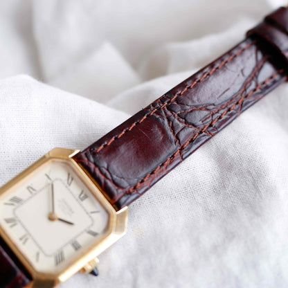 Oriosa Tank Watch: Vintage Ladies 60s Golden Mechanical with Roman Numerals