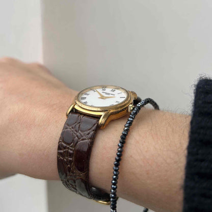Raymond Weil Watch: Vintage Dainty 90s Golden White Roman Dial