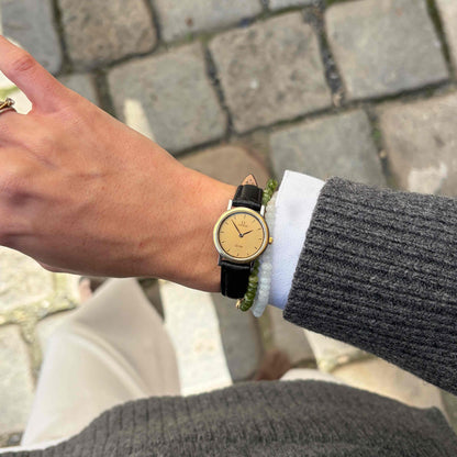 Omega De Ville: Vintage Ladies Watch 80s Two-Tone Gold Dial Quartz