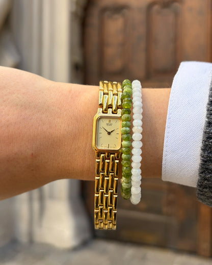 Seiko Cocktail Tank: Ladies Vintage 80s Champagne Dial - MINT