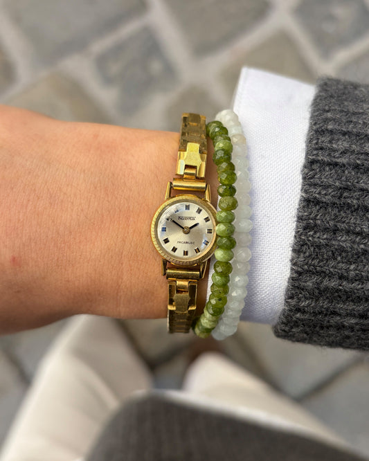 Fricona Cocktail Watch: Ladies Dainty 70s Mechanical Sunburst Dial