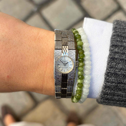Ankra Cocktail Watch: Vintage Ladies Silver Style 60s White Dial Mechanical
