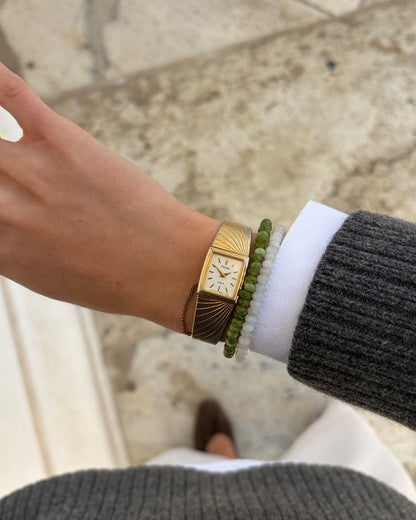 Pulsar by Seiko Cocktail Watch: Vintage Ladies 80s Gold Frozen White Dial