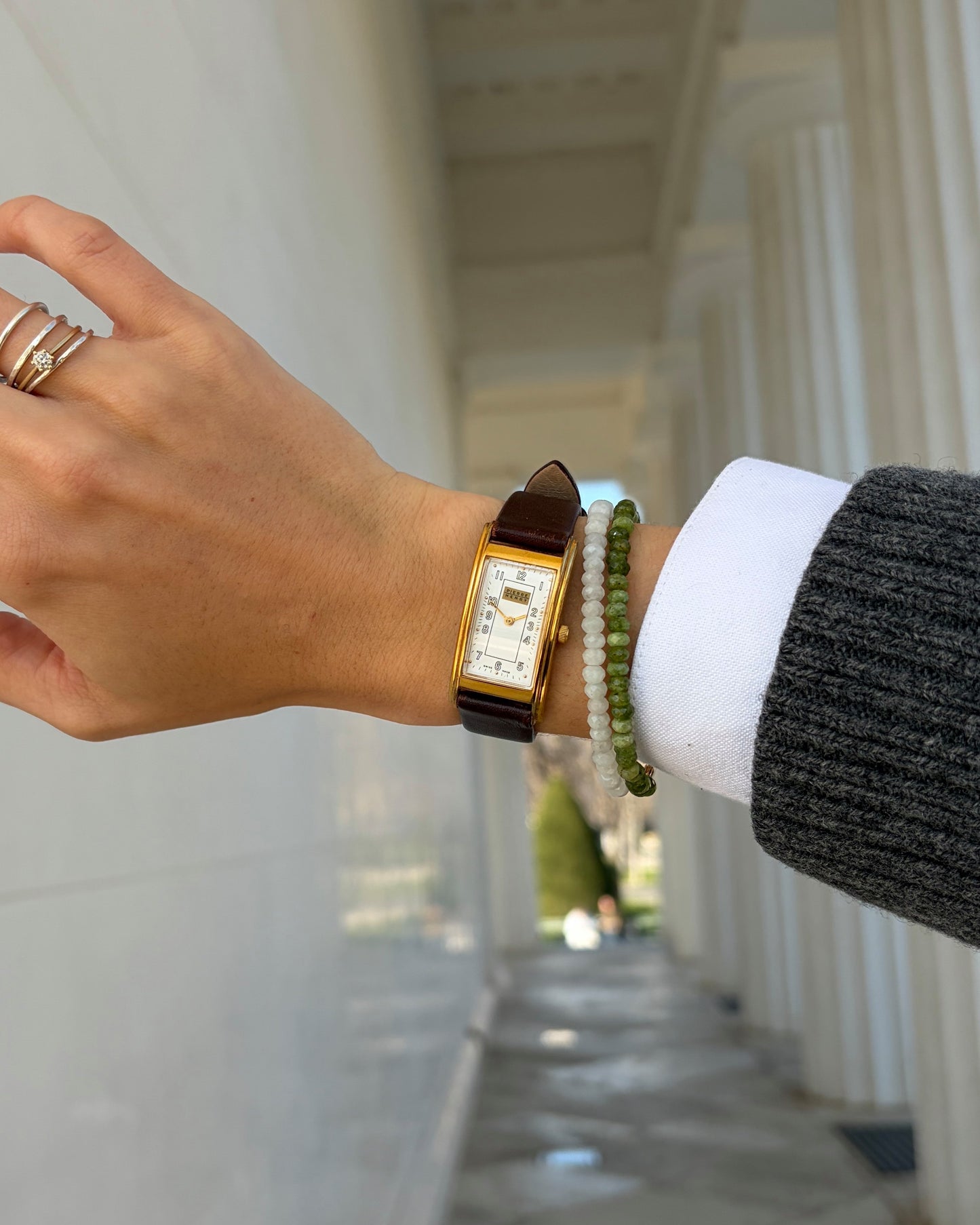Pierre Henry Tank: Ladies 90s Vintage Watch Gold with Classic Arabic Numerals